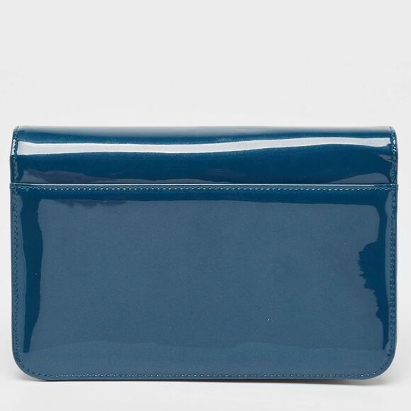 Dior Dark Blue Patent Leather Miss Dior Promenade Wallet on Chain - Picture 4 of 4